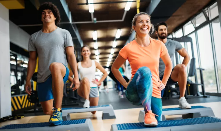 Group of people exercising together